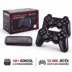 PIKSELAND retro konzol 2 kontrollerrel – 40+ konzol, 58 000 játék